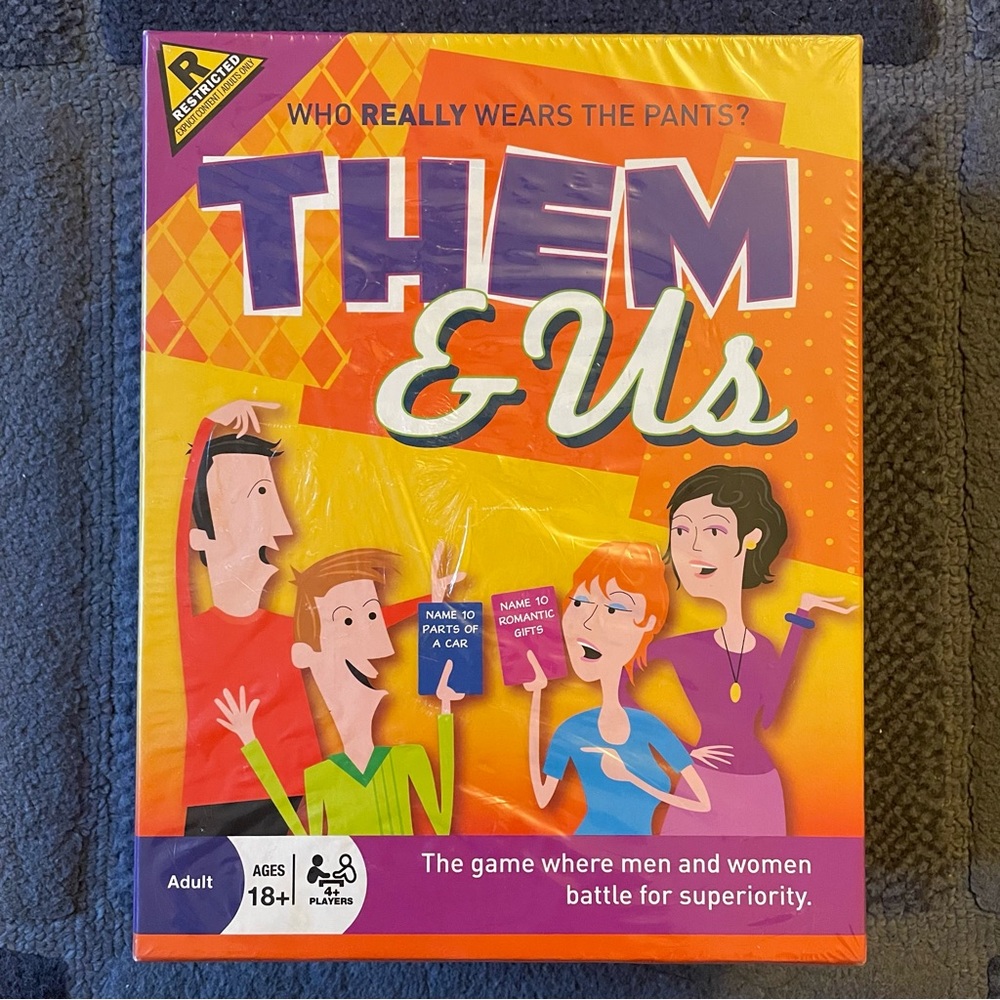 NWT Adult Party Game - Them and Us - Where Men and Women Battle for Supe…